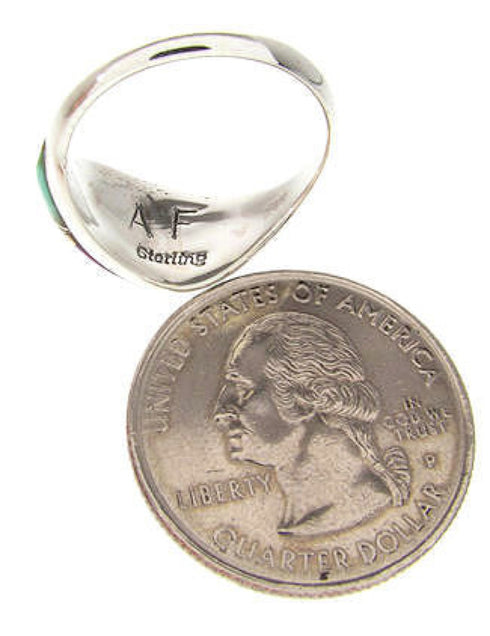 Silver And Multicolor Southwest Ring Jewelry Size 6-3/4 IS60022